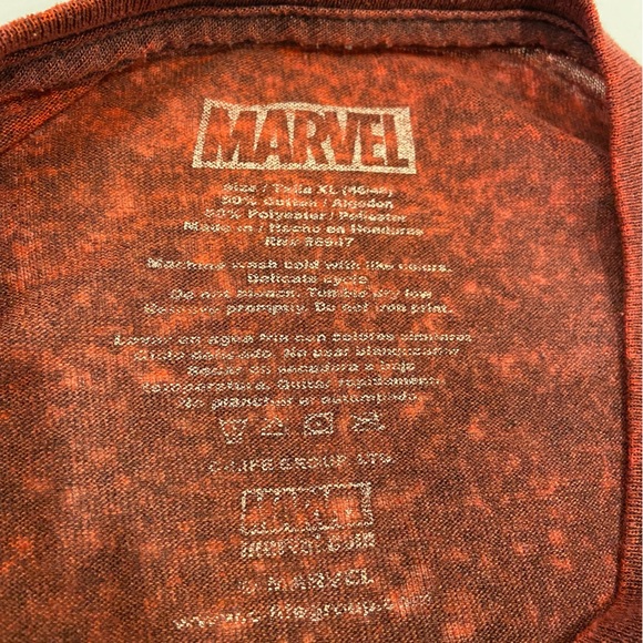 Marvel X-Men Deadpool Distressed Logo 2015 Dark T-shirt Men's Red X-Large - Picture 3 of 3